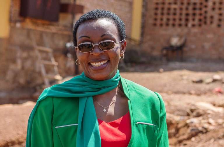 Rwandan politician of the unregistered FDU-Inkingi opposition party, Victoire Ingabire, is seen at the Mageragere Prison in Kigali, Rwanda September 15, 2018. REUTERS/Jean Bizimana